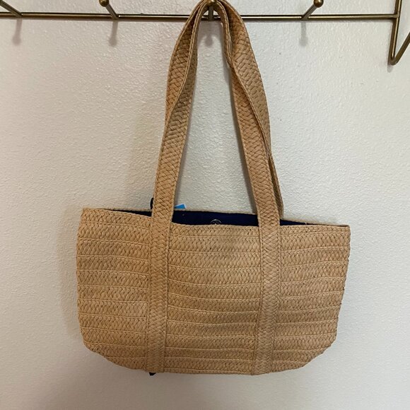 Purse Bundle NWT Draper James Straw Bag Tote and a Blue Nanette Lepore Crossbody - Picture 4 of 7